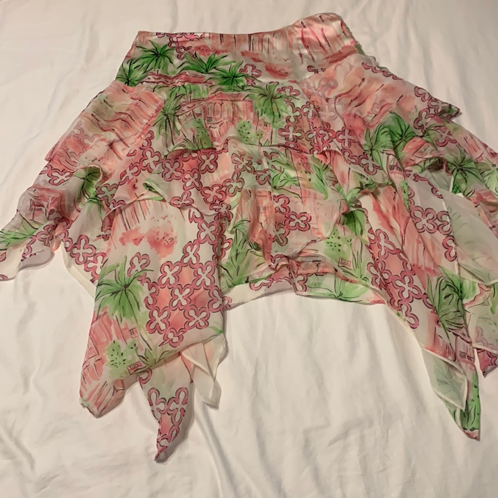 Vintage Lilly Pulitzer Silk Layered Skirt